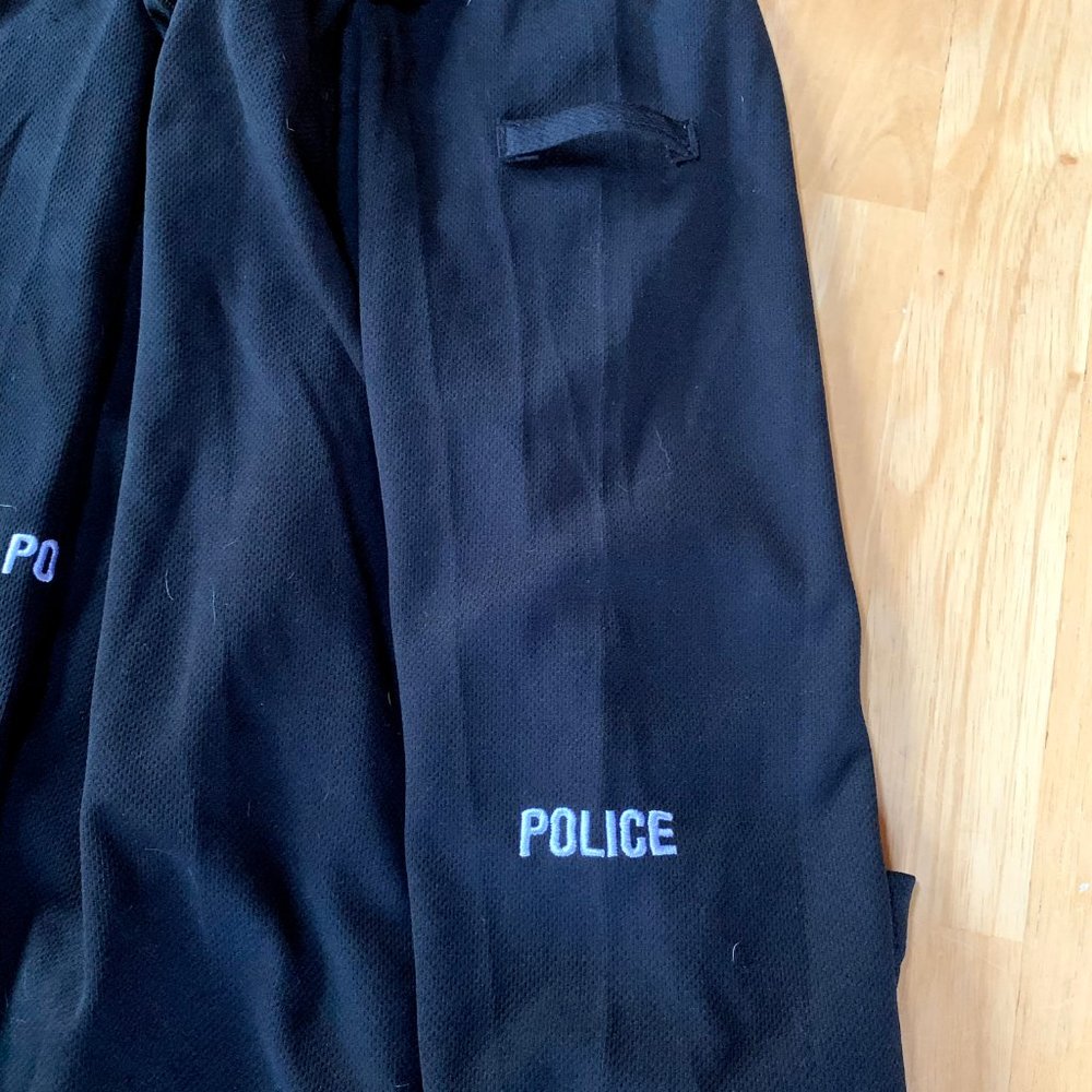 Black Men's Police Jersey Pull Over Chest 44"